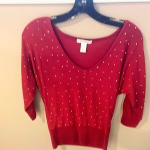 WHBM Light Sweater with Silver Studs